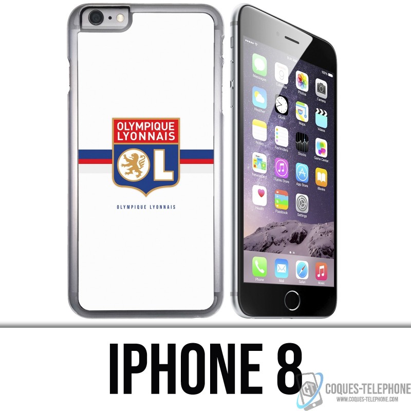 Coque iPhone 8 - OL Olympique Lyonnais logo bandeau