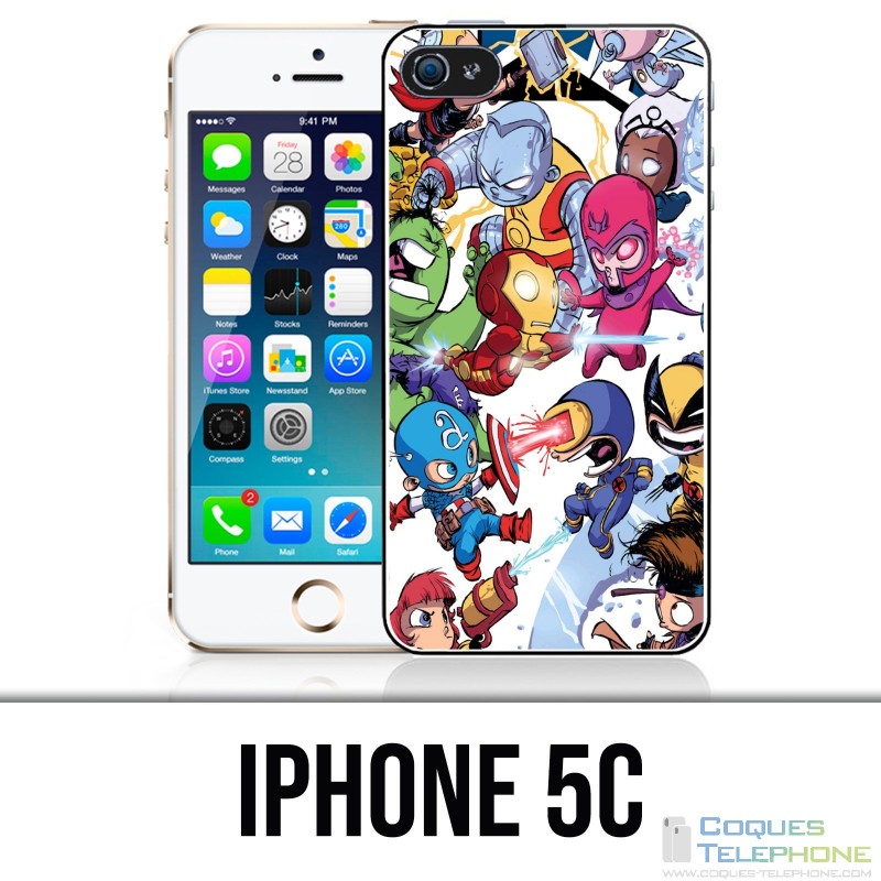 Funda iPhone 5C - Cute Marvel Heroes