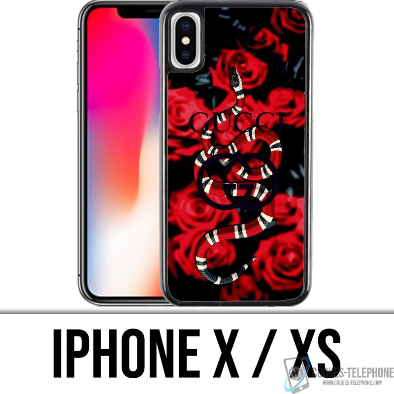 Case For Iphone X Et Iphone Xs Gucci Snake Roses