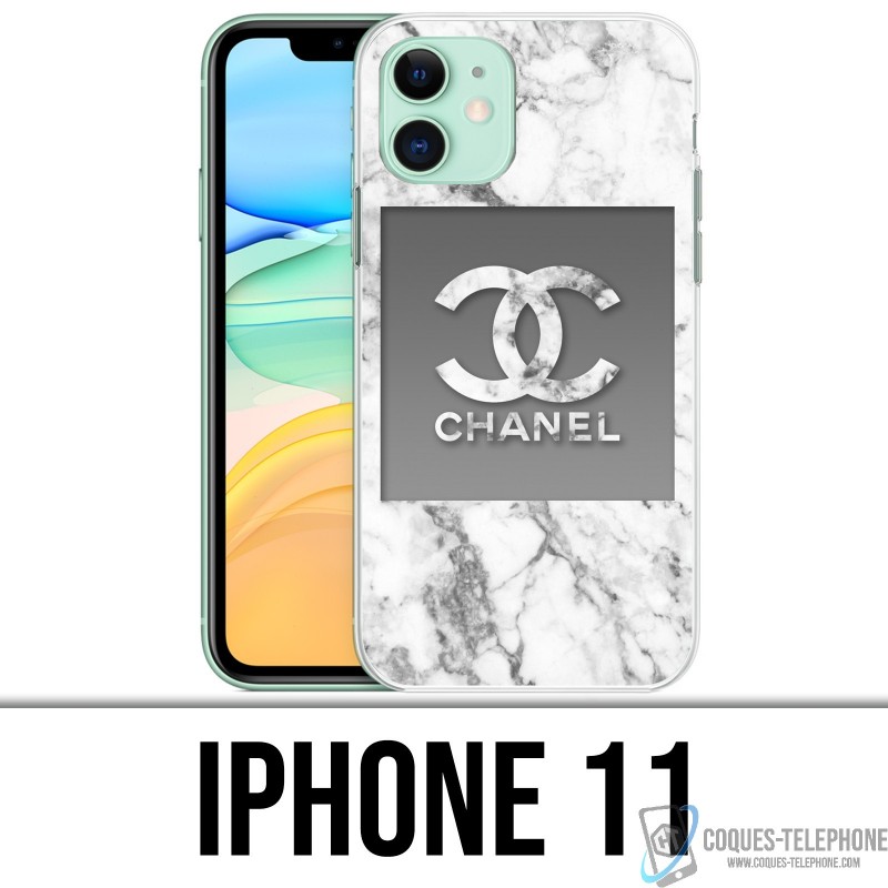 Coque iPhone 11 - Chanel Marbre Blanc