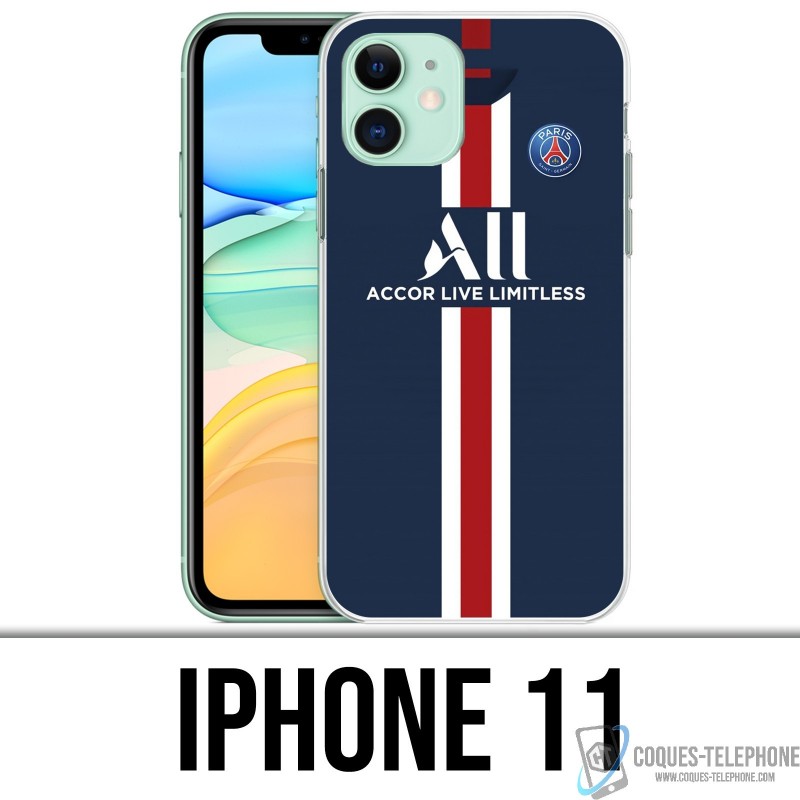 Custodia per iPhone 11 - Maglia PSG Football 2020