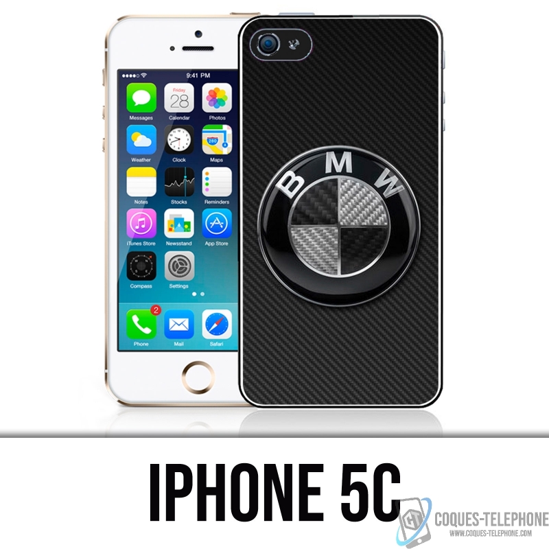 Coque iPhone 5C - Bmw Logo Carbone