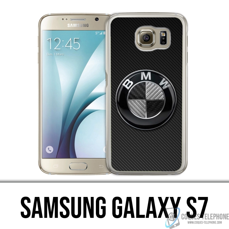 Custodia Samsung Galaxy S7 - Logo Bmw Carbon