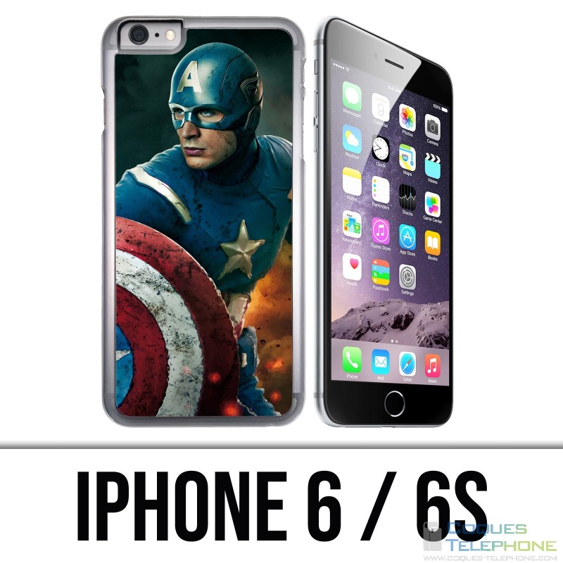 Custodia per iPhone 6 / 6S - Captain America Comics Avengers