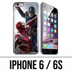 Coque iPhone 6 / 6S - Captain America Vs Iron Man Avengers
