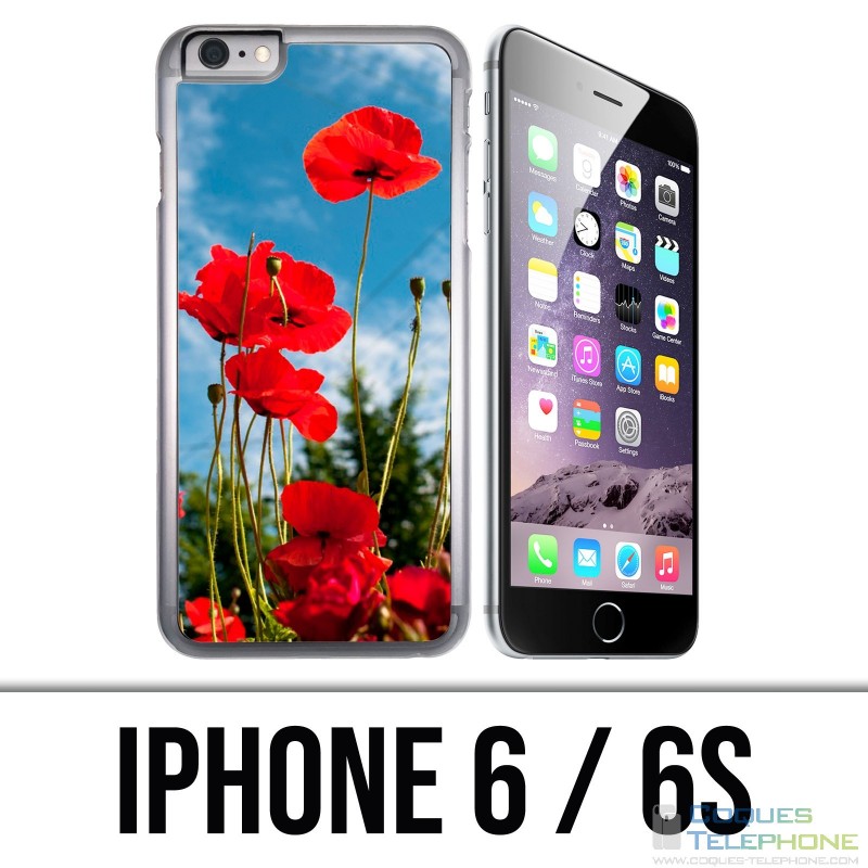 Custodia per iPhone 6 / 6S - Papaveri 1