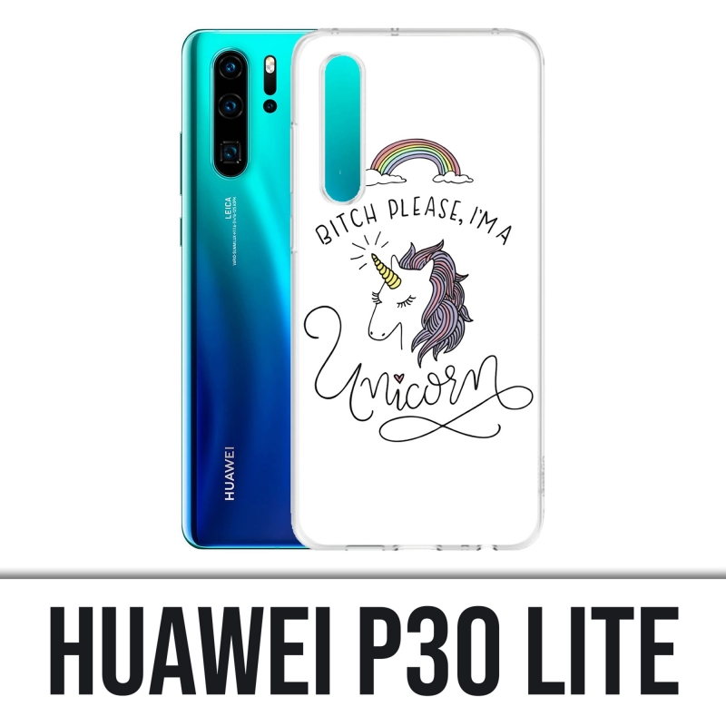 Huawei P30 Lite Case - Hündin bitte Einhorn Einhorn