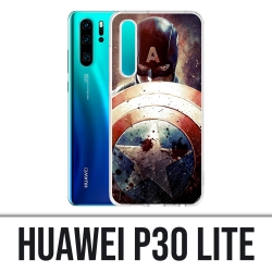 Funda Huawei P30 Lite - Capitán América Grunge Avengers