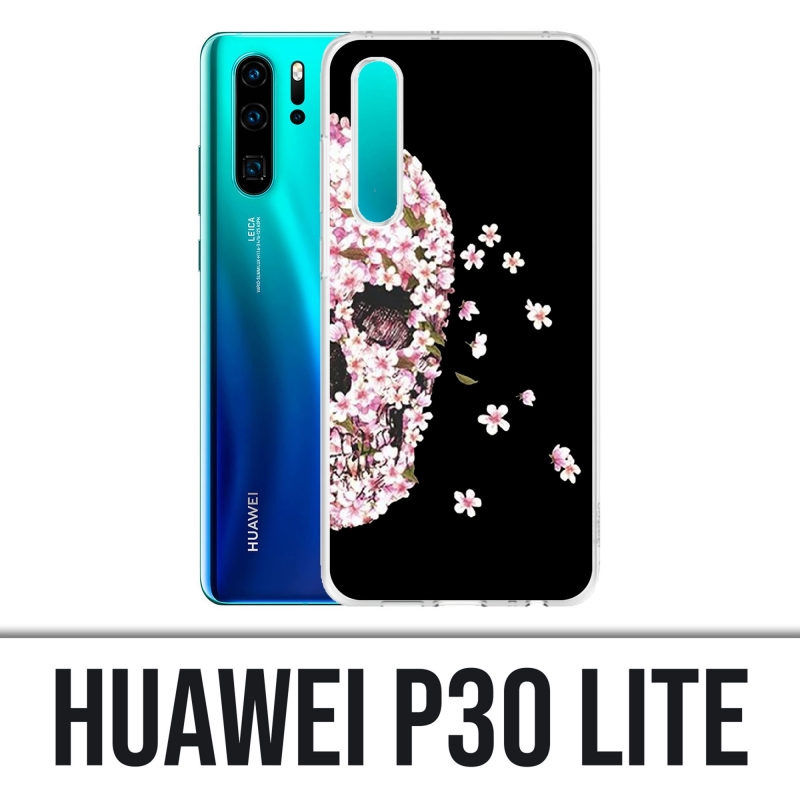 Custodia Huawei P30 Lite - Skull Flowers