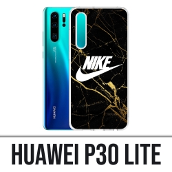 Custodia Huawei P30 Lite - Marmo Nike logo oro