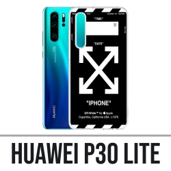 Custodia Huawei P30 Lite - Bianco sporco nero