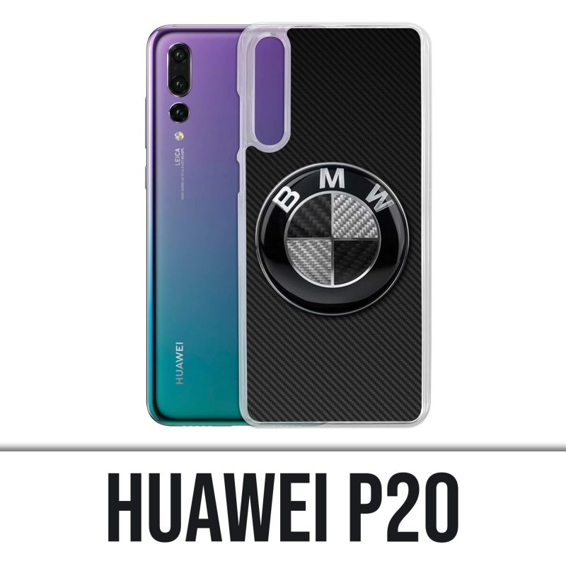 Coque Huawei P20 - Bmw Logo Carbone