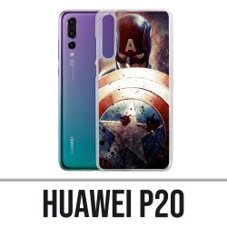 Coque Huawei P20 - Captain America Grunge Avengers
