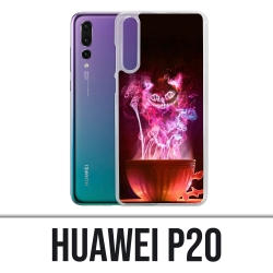 Custodia Huawei P20 - Tazza gatto Alice nel paese delle meraviglie