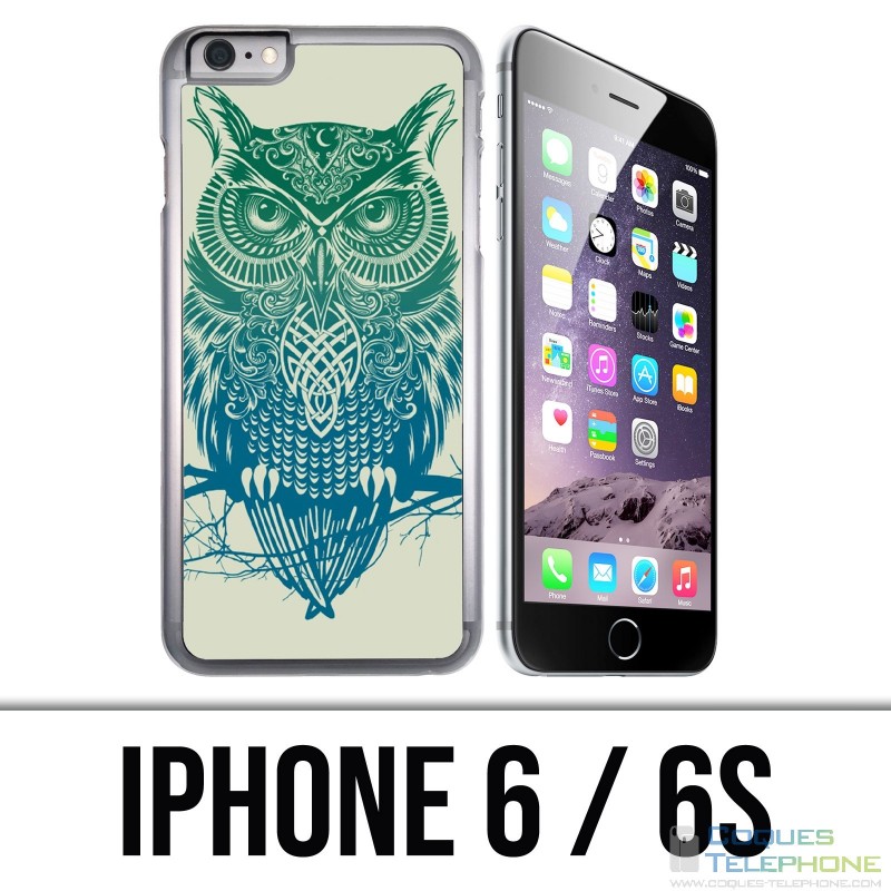 Custodia per iPhone 6 / 6S - Gufo astratto