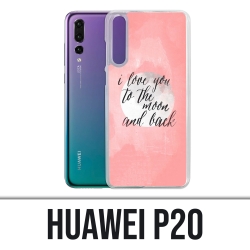 Custodia Huawei P20 - Love Message Moon Back