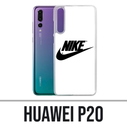 Custodia Huawei P20 - Logo Nike bianco