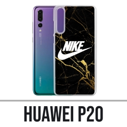 Coque Huawei P20 - Nike Logo Gold Marbre