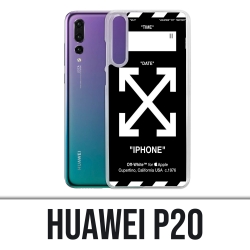 Funda Huawei P20 - Blanco Negro Negro