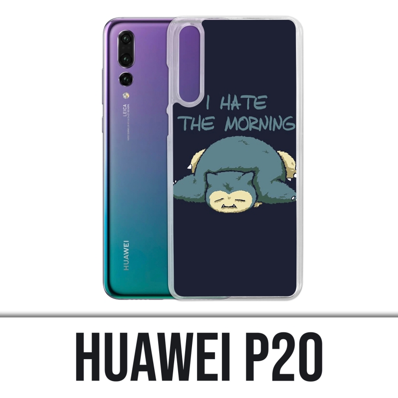 Funda Huawei P20 - Pokémon Ronflex Hate Morning