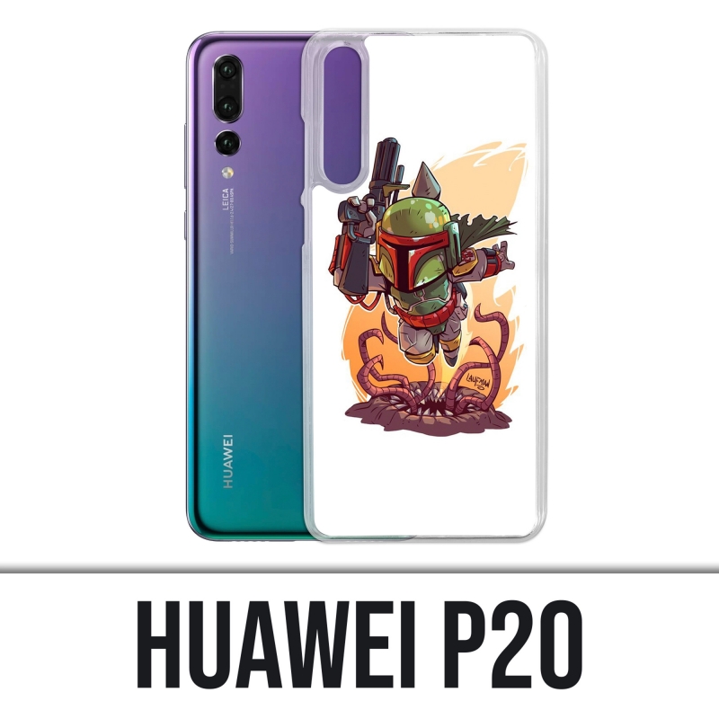 Custodia Huawei P20 - Star Wars Boba Fett Cartoon