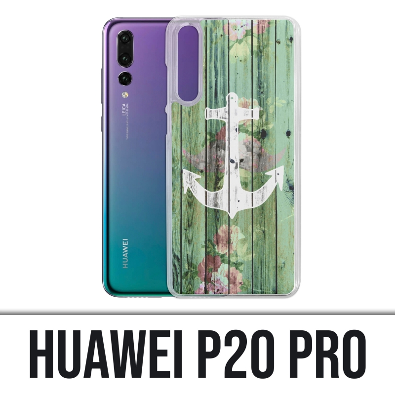 Custodia Huawei P20 Pro - Marine Anchor Wood