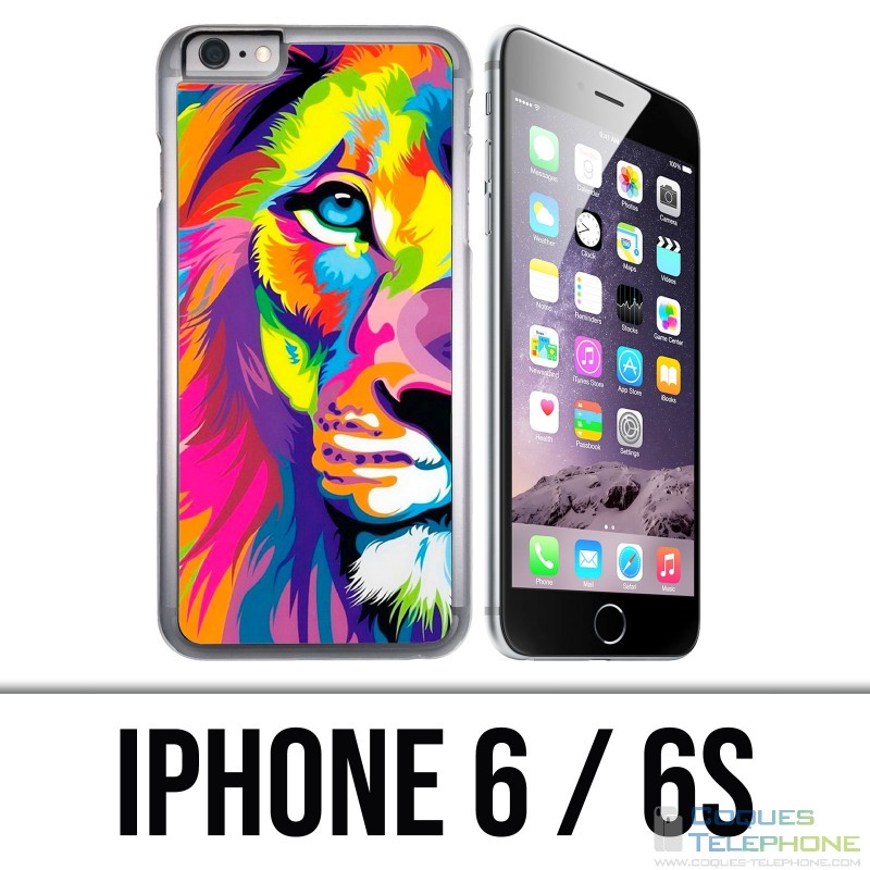 Coque iPhone 6 / 6S - Lion Multicolore