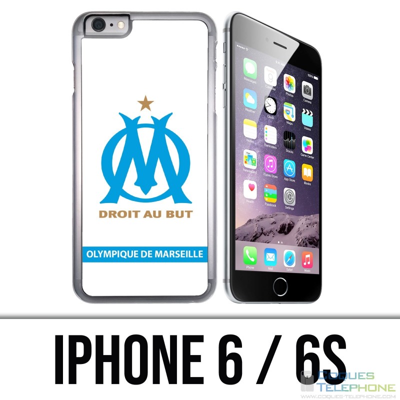 Custodia per iPhone 6 / 6S - Logo Om Marseille Blanc