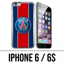 Coque iPhone 6 / 6S - Logo Psg New Bande Rouge