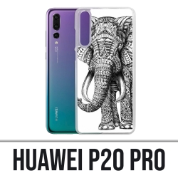 Custodia Huawei P20 Pro - Elefante azteco in bianco e nero