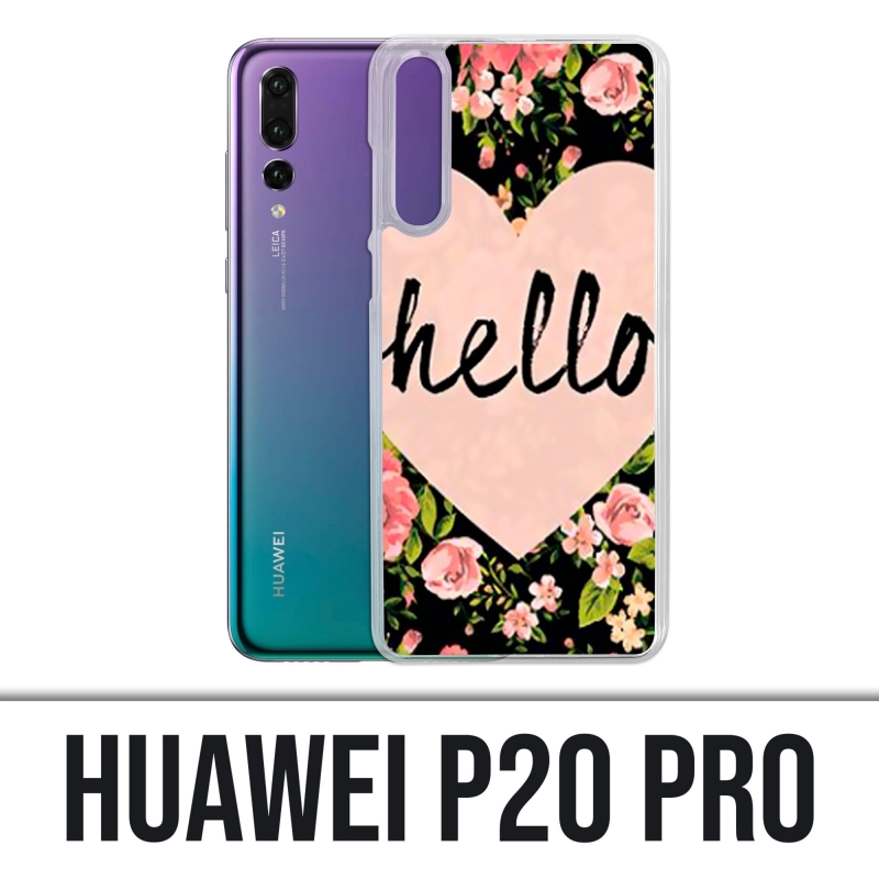 Coque Huawei P20 Pro - Hello Coeur Rose