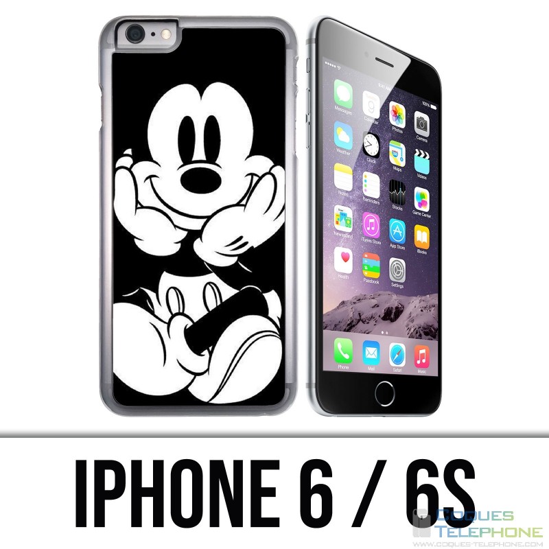 Funda para iPhone 6 / 6S - Mickey en blanco y negro