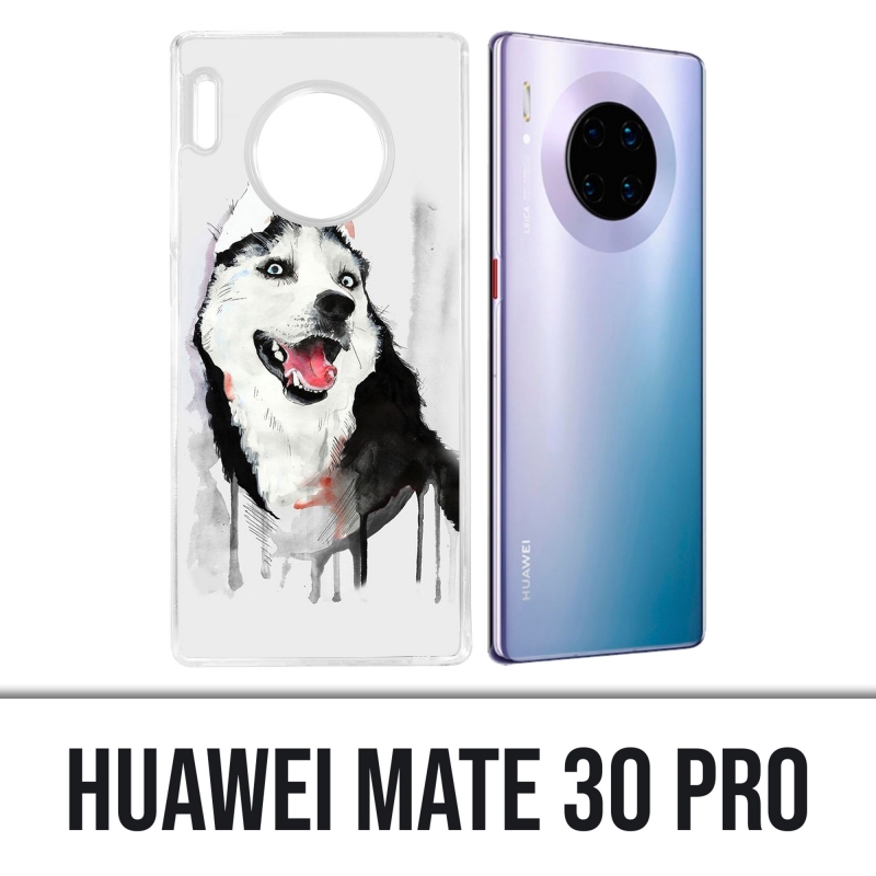 Huawei Mate 30 Pro Case - Husky Splash Dog