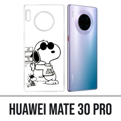 Custodia Huawei Mate 30 Pro - Snoopy Nero Bianco