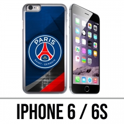 Custodia per iPhone 6 / 6S - Logo PSG in metallo cromato