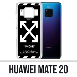 Custodia Huawei Mate 20 - Bianco Nero Spento