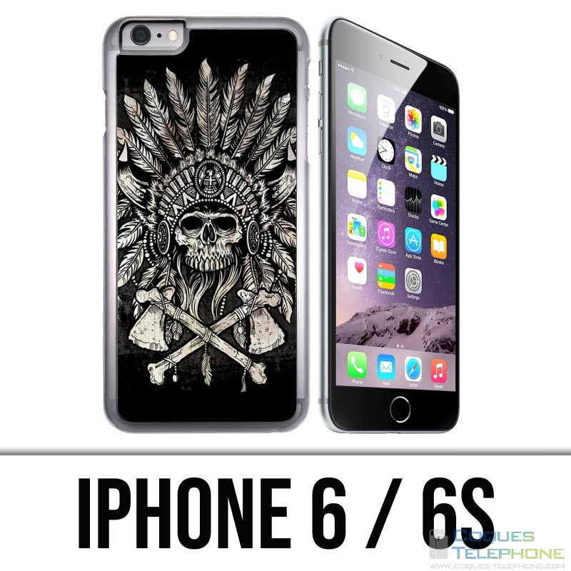 Coque iPhone 6 / 6S - Skull Head Plumes