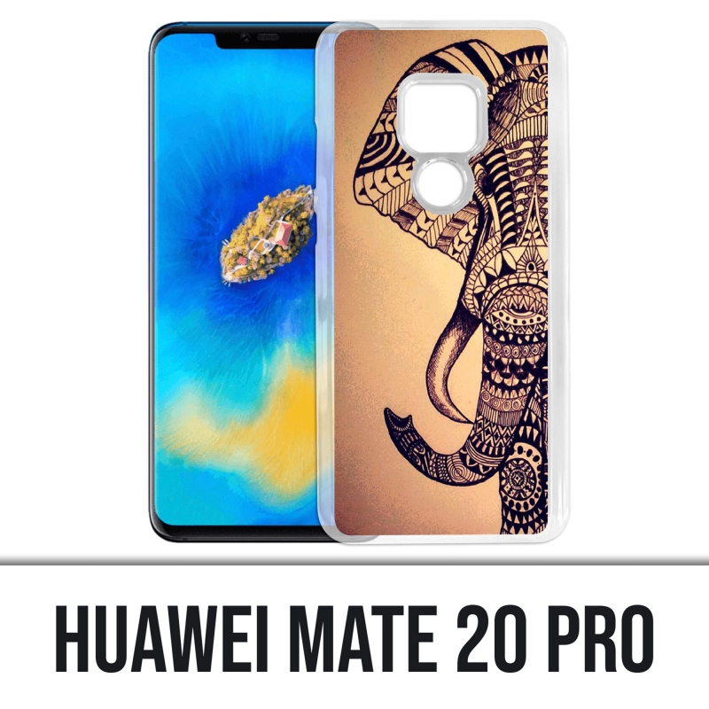 Custodia Huawei Mate 20 PRO - Vintage Aztec Elephant