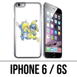 Coque iPhone 6 / 6S - Stitch Pikachu Bébé