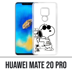 Custodia Huawei Mate 20 PRO - Snoopy Nero Bianco