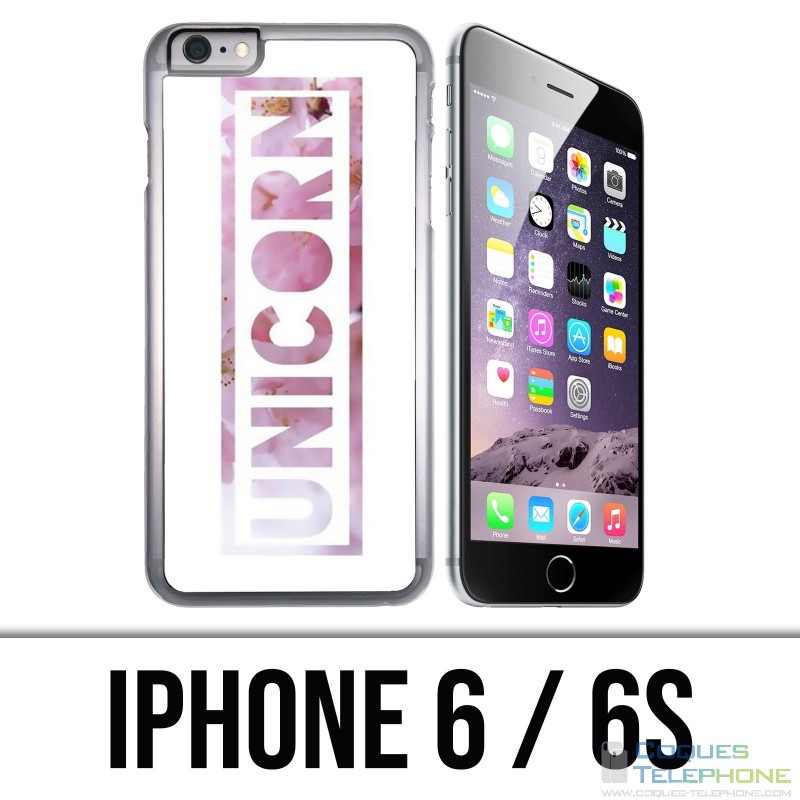 Funda iPhone 6 / 6S - Unicornio Unicornio Flores