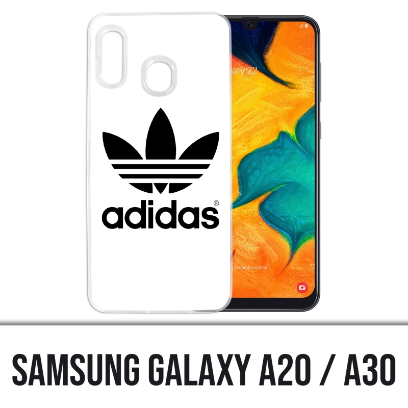 Coque Samsung Galaxy A20 / A30 - Adidas Classic Blanc