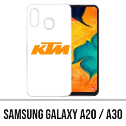 Cover Samsung Galaxy A20 / A30 - Logo Ktm Sfondo bianco