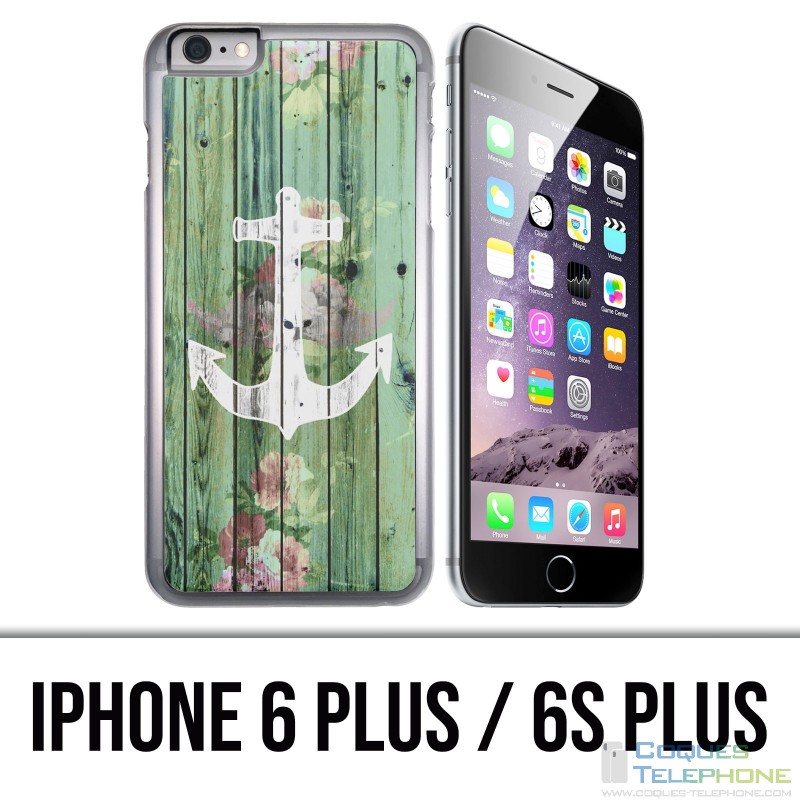 Custodia per iPhone 6 Plus / 6S Plus - Marine Wood Anchor