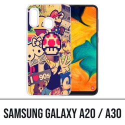 Samsung Galaxy A20 / A30 Abdeckung - Vintage Aufkleber 90S