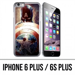Coque iPhone 6 PLUS / 6S PLUS - Captain America Grunge Avengers