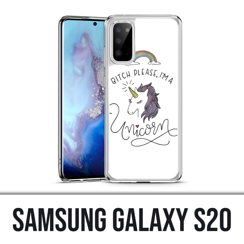 Coque Samsung Galaxy S20 - Bitch Please Unicorn Licorne