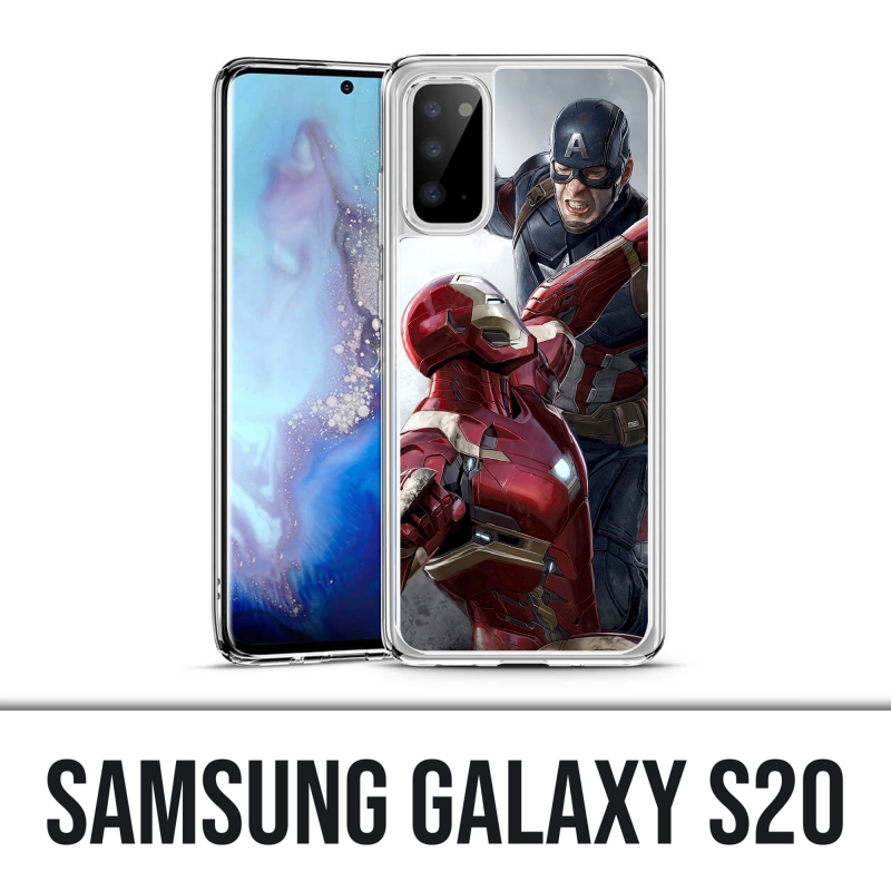 Coque Samsung Galaxy S20 - Captain America Vs Iron Man Avengers