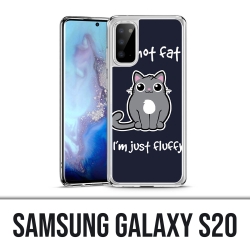 Coque Samsung Galaxy S20 - Chat Not Fat Just Fluffy