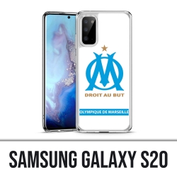 Coque Samsung Galaxy S20 - Logo Om Marseille Blanc